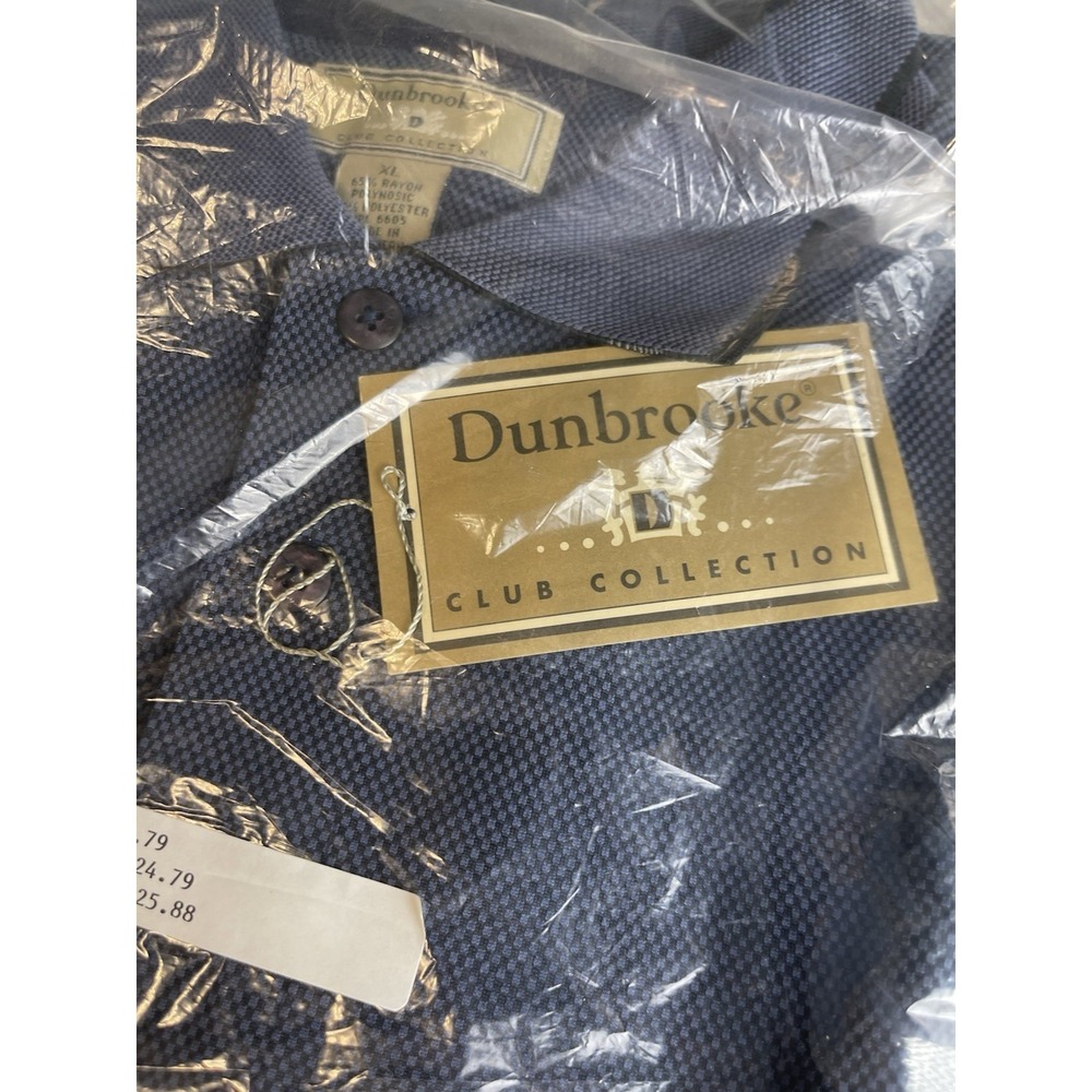 NWT Vortex Mens Performance Polo‎ XL Blue Golf Casual Office Dunbrooke